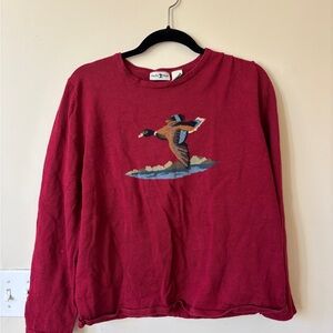 Vintage DuckHead Crewneck Sweater with Flying Duck Motif